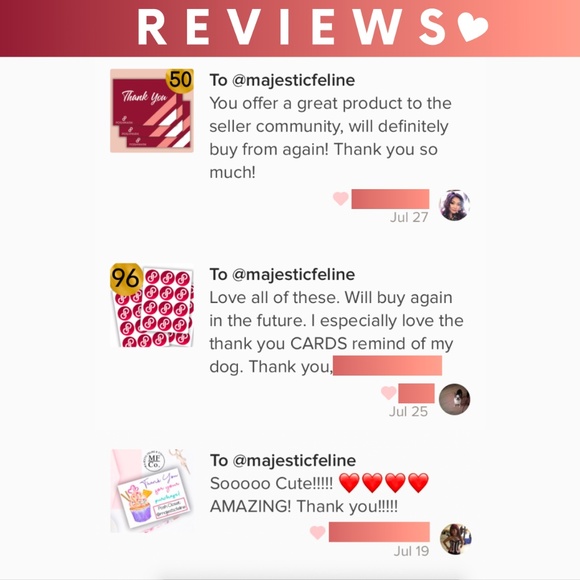 Poshmark Thank You Cards 50 Count - Picture 3 of 5